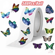 500Pcs/Roll ❤ Colorful Butterfly Series 02 Kids Rewards Stickers ❤ DIY Scrapbooks Album Decor Sealin