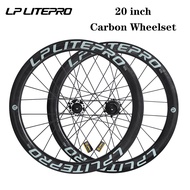 LP Litepro Folding Bike Wheelset 20 Inch 406/451 Disc Brake wheel Carbon Wheelset Front 2 Rear 4 Sealed Bearing Wheels