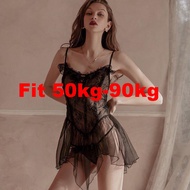 『Up to 90kg』 Sexy Lingerie For Sex Women Sexy Nightwear Transparent Sexy Dress Baju Tidur Wanita Sek