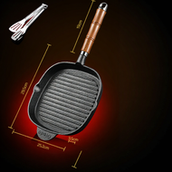 Olodo | Ribbed Non-stick Cast Iron Frying Pan