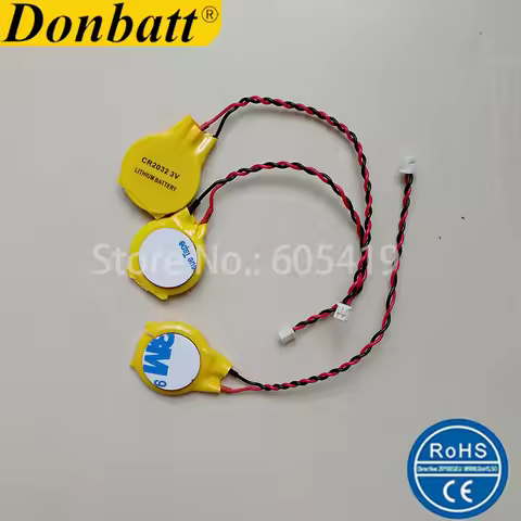 200pcs/lot CR2032 BIOS CMOS Super Power 3V-3.3V Lithium Coin Cell Battery with Wire and Connector /p