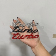 Turbo lettering - Turbo Logo - Turbo porsche car sticker