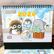 2026 Shark Sammy 25k Triangle Desk Calendar Monthly Memo Itinerary Planning 115 Years Made In Taiwan