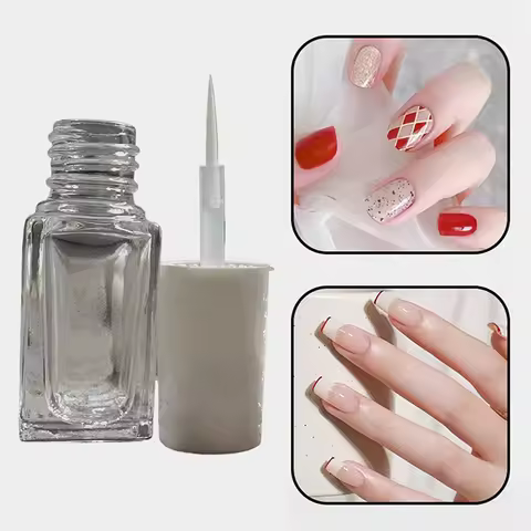 5ML Transparent Glass Bottle Empty Bottle Nail Polish Bottle Essential Oil Container With Draw Line 