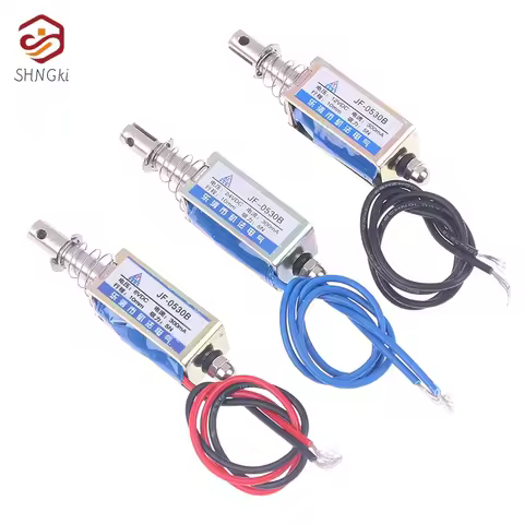 1Pc JF-0530B DC 6V 12V 24V Push&Pull Type Electromagnet Keeping Force 5N Travel 10mm Linear Solenoid