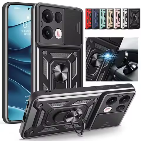 Armor Case For OPPO F29 PRO A5 PRO Reno 13 Pro 5G Case Slide Camera Protect Ring Holder Shockproof C