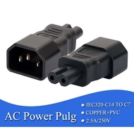 320 C14 To C7 Adapter IEC C7 C14 AC Kettle 3-Pin C14 Male C7 Female Plug Converter Socket
