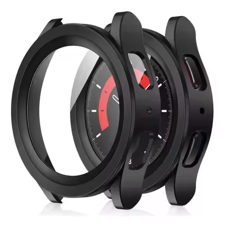 Screen Protector Case for Samsung Galaxy Watch 5 Pro 45mm Tempered Glass Protective Film Hard PC Cov