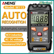 【ซื้อ 2 ส่วนลด】ANENG M113 เครื่องทดสอบมัลติมิเตอร์แบบดิจิตอลมินิอัจฉริยะข้อมูลมัลติมิเตอร์ AC/DC เครื่องวัดแรงดันไฟฟ้าอัตโนมัติตั้งแต่สำหรับช่างไฟฟ้า