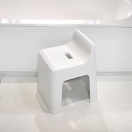 日本岩谷Iwatani RETTO曲面一體簡約室內/穿鞋/浴室椅凳-白