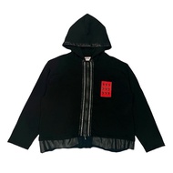 HUNTERACE HOODIE ZIP 777 Size : M/L Color : Black Form : Boxy