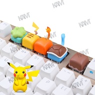 Kam Pokemon Metal Keycaps Pikachu Anime Cartoon Backlight Cute Mechanical Keyboard Elf Keycaps Handmade Custom Keycaps for ESC kaih Cherry Mx Artisan Keycaps