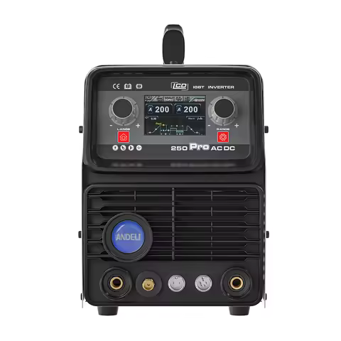 ANDELI LCD Smart Tig-250 Pro 6 in 1 AC DC HF TIG Pulse Cold MMA Multifunctional Aluminium TIG Weldin