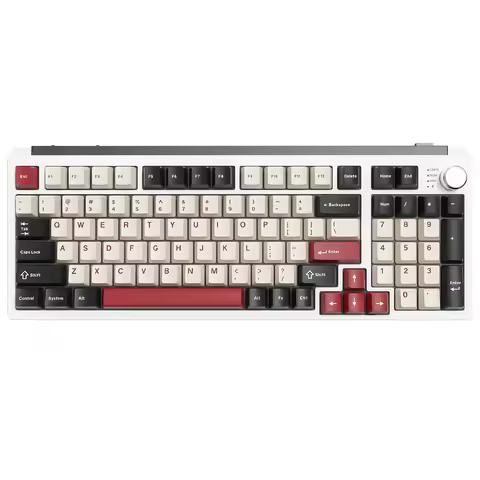 MIKIBY K98 Gaming Mechanical Keyboard, Tri-Mode Wireless RGB Customized Keyboard, Gasket Mount, Back