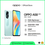 [BEST SELLER] OPPO A58 6/128GB [6GB+6GB RAM Expansion 5000mAh SUPERVOOC 33W FHD+ Big Screen]