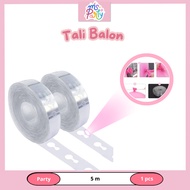 MS.PARTY 5M DECORATION BALLOON ROPE / HOLE STRIPE TAPE BALLOON / TRANSPARENT PVC STRIPE TAPE / DECOR