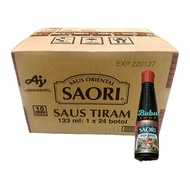 (24 bottles) 1 BOX of Sauce Saori Sauce/ OYSTER and TERIYAKI 133 ML (24 bottles)
