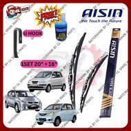 (AISIN JAPAN) FRONT WIPER BLADE SET (20+16) PERODUA MYVI 1.3 2005-2010 TOYOTA AVANZA HYUNDAI ATOS