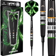 MISSION SOFT TIP DART - 18G Robyn Byrne Black Titanium 90% Tungsten SOFT DARTS (ARROW DART LEMBUT)