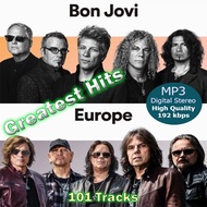 BON JOVI and EUROPE GREATEST HITS 101Tracks 192kbps Mp3 music CD