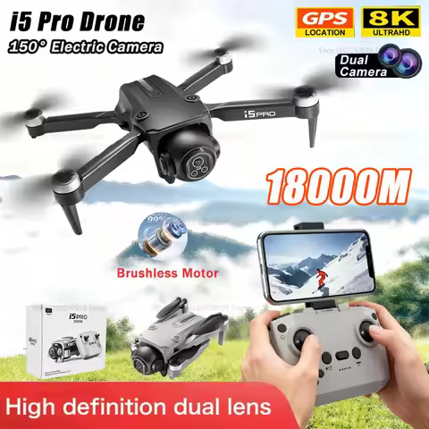 New i5 Pro Drone Profissional HD Dual-Camera With Screen Remote Control Obstacle Avoidance 5G Wifi Q