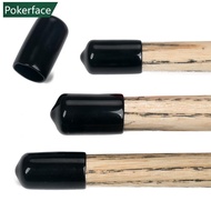 POKERFACE 3PCS/6PCS Billiard Cue Head Rubber Protective Cover Black Eight Snooker Pool Cue Tip Moist