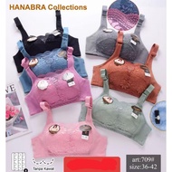 BH KEMBEM BRA mosquito net CUP B | LARGE CUP C WITHOUT WIRE 3 HOOKS hanabra 36-42 STRETCHY ELASTIC C