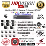 Hikvision 2MP 16 Camera with Audio 16 Channel DVR NO HDD CCTV Package