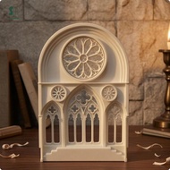 Sunnimix Gothic window panel, miniature cathedral facade, White