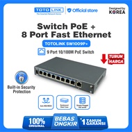 TOTOLINK SWITCH (POE)+8-Port 10/100Mbps Fast Ethernet - TOTOLINK SW1009P Plus
