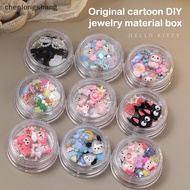 chenlongshang A Box 3D Cartoon Nail Ch Kawaii Kuromi Hello Kitty DIY Crafts Woman Manicure Art Decor