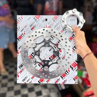 จานเบรคSwitแท้ หมุดเลส ขนาด 220 มิล พร้อมสเปเซอร์รองจาน แถมฟรี น็อตเลส 8 ตัว ครบชุด ใส่เวฟ125เก่าr-s