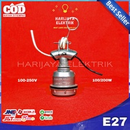 Fitting WD Lampu Gantung Jalan/Outdoor E27 Bahan Aluminium Dengan Isolator Keramik Untuk Kap Hijau