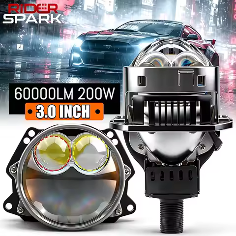Bi LED Projector Lenses For Hella 3R G5 H7 H4 Bi LED Lens Car Headlight Bulb 9005 HB3 9006 HB4 Auto 