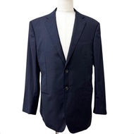 狀況極佳 □ GIORGIO ARMANI CLASSICO BORGO21 Super 150s 羊毛單件修身夾克，海軍藍，尺寸 52/大號，義大利製造，男士。