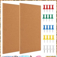 Cork Board Bulletin Board, Small Rectangular Pin Board for Wall, Self-Adhesive Cork Board for Office