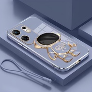 Soft Case Infinix Zero 30 4G 5G Astronaut Plating Holder Free Mobile Phone Lanyard Strap