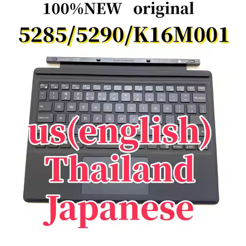 100%NEW US KOR THAI FR JP K16M For Dell Latitude 5285 5290 Tablet 2-in-1 Keyboard K16M001
