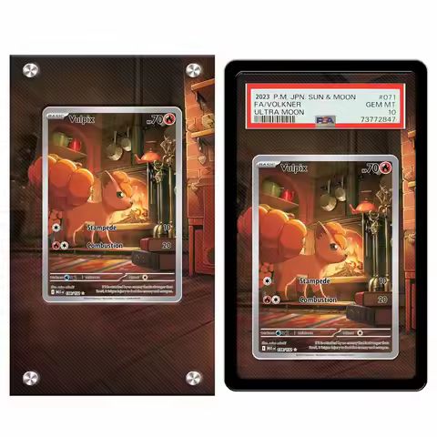 Art Display for Pokemon Card Vulpix Ptcg Expand Art Display Case Game Card Collection Psa Protective