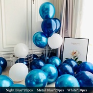 50pcs Chrome Metallic Balloons Set Party Supplies Adult Men Birthday Party Decorations Package Set B