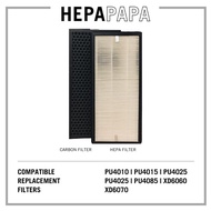 TEFAL PU4010/PU4015/PU4020/PU4025 Filter Models XD6070 &amp; XD6060 Compatible Replacement HEPA &amp; Carbon Filters [HEPAPAPA]