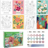 goldentime Framed Paint by Numbers for Adults and Kids Ages 8-12 - Easy to Paint by Number for Begin