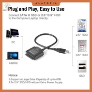 E-yield USB 3.0 to SATA Adapter Cable for 3.5 2.5 Inch HDD SSD 40cm - ZD0004