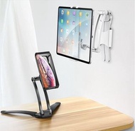 兩用-桌面/掛牆手機支架-ipad平板電腦懶人支架主播直播多功能通用床頭上手機座蘋果金屬(T0671)