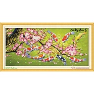 Diamond painting of Nine Fishes Assembly 99x50