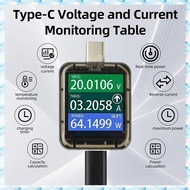 [R Q M U] Voltage Current Power Meter DC4.5-48V 6A Battery Tester Type-C Power Meter Voltmeter Fast 