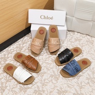 CHLOE SANDALS FOR WOMEN ORIGINAL HIGH QUALITY Embroidery SLIPPERS WITH BOX CH-1A