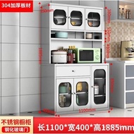 304Stainless Steel Household Kitchen Sideboard Cabinet Cupboard Cupboard Tea Cabinet Tableware Storage Locker Customized Cabinet