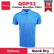 【PREMIUM】 RIGHTWAY Baju Polo Tshirt Jersey Microfiber Berkolar Lelaki Murah QDP53 OCEAN BLUE