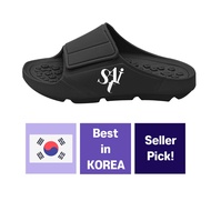 [Saintsatin] KOREA Saintsatin Fret Acupressure Slippers - Black